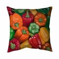 Fondo 26 x 26 in. Colorful Peppers-Double Sided Print Indoor Pillow FO2778514
